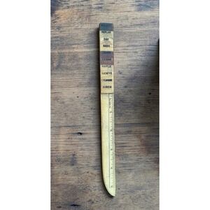 1959 Wooden Advertising Letter Opener Ruler,Wood species samples mid century